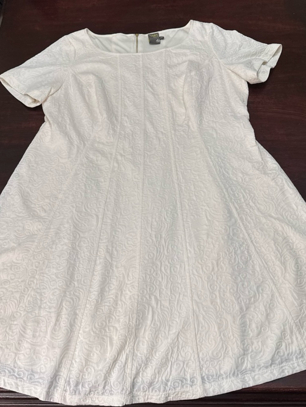 Taylor Cream Textured Midi Dress